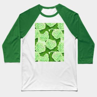 Hydrangea watercolor pattern Baseball T-Shirt